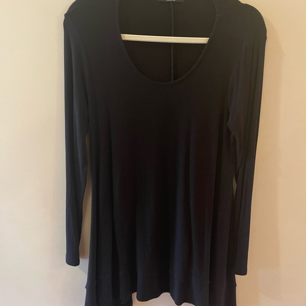 Chic Black Long Sleeve Women's Top